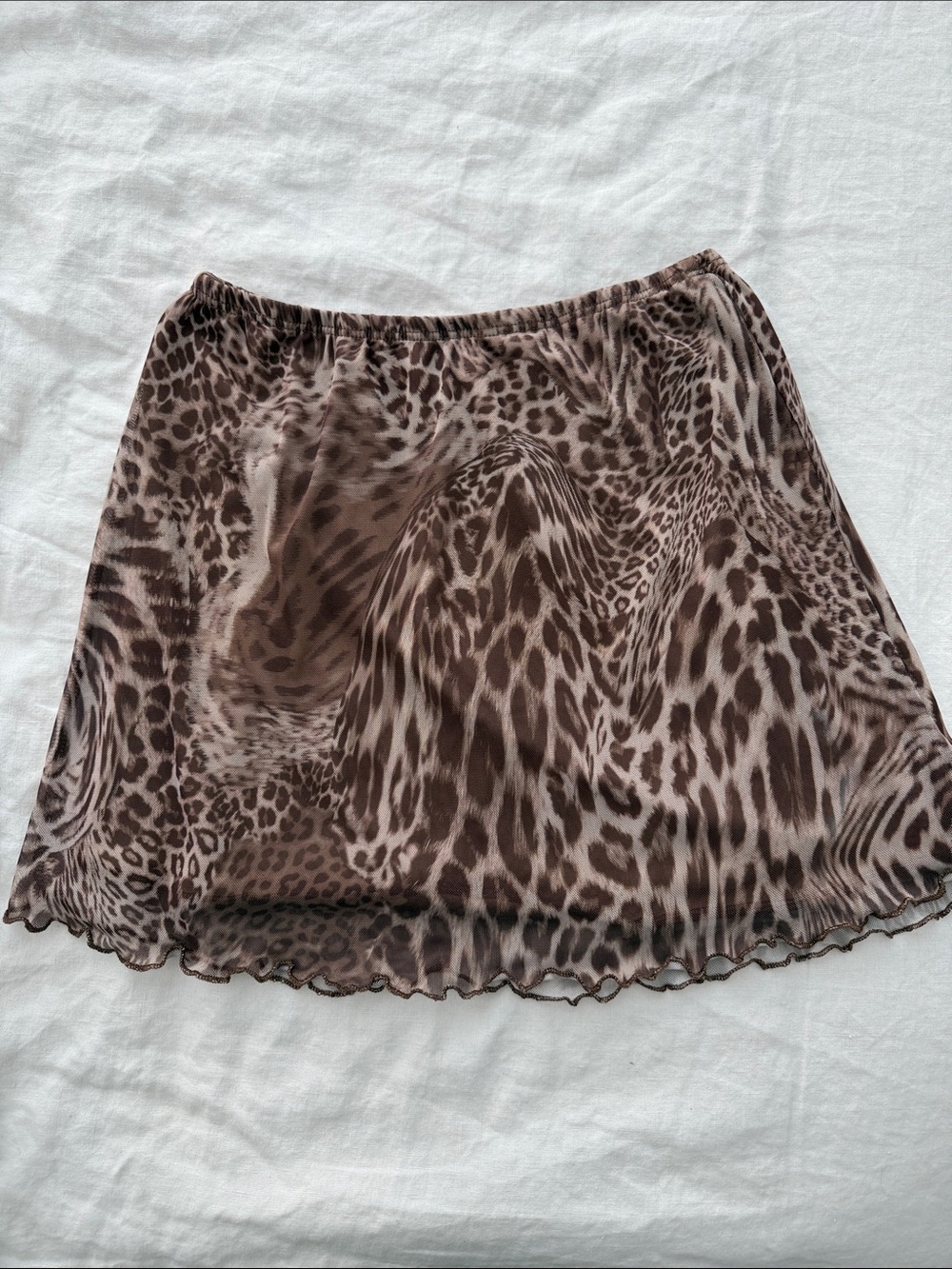See You Monday Brown Leopard Mini Skirt